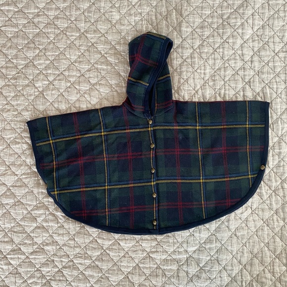 Girls Plaid Poncho by Ralph Lauren